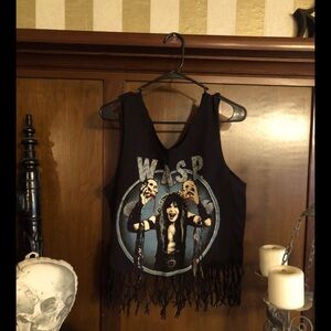 W.A.S.P. Hair metal shock rock band tee wasp DIY